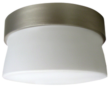 AFX Lighting, Inc. ARMF1F13SNECT - One Light Satin Nickel Opal Glass Drum Shade Flush Mount