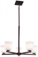 Minka-Lavery 1545-167 - CITY SQUARE 5 LIGHT CHANDELIER