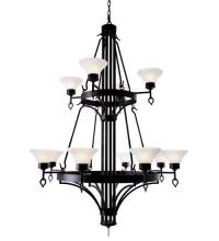 2nd Avenue Designs White 116425 - 48" Wide Savino 12 Light Two Tier Chandelier