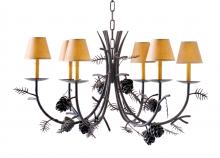 2nd Avenue Designs White 119769 - 42" Wide Pinecone 6 Light Chandelier