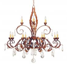 2nd Avenue Designs White 120354 - 48" Wide Country French 12 Light Two Tier Chandelier