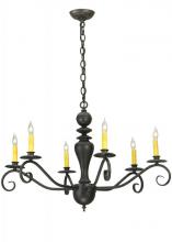 2nd Avenue Designs White 127878 - 33" Wide Emory 6 Light Chandelier
