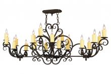 2nd Avenue Designs White 140507 - 60" Long Kean Moins 20 Light Oblong Chandelier