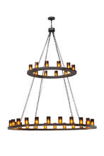 2nd Avenue Designs White 151692 - 72"W Loxley 36 LT Two Tier Chandelier