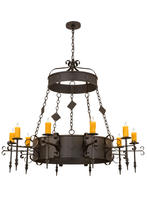 2nd Avenue Designs White 171606 - 54"W Diamante 10 LT Chandelier