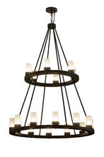 2nd Avenue Designs White 174738 - 42"W Loxley 18 LT Two Tier Chandelier