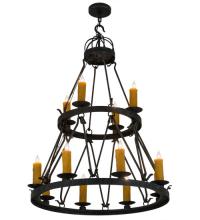 2nd Avenue Designs White 115287 - 36" Wide Lakeshore 12 Light Two Tier Chandelier