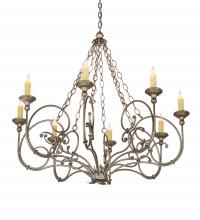 2nd Avenue Designs White 193952 - 42"W Rachelle 8 LT Chandelier