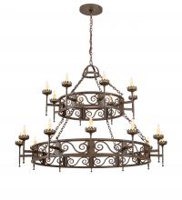 2nd Avenue Designs White 201849 - 66" Wide Majella 20 Light Two Tier Chandelier