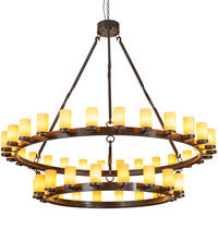 2nd Avenue Designs White 202794 - 84" Wide Noziroh Ring 46 Light Two Tier Chandelier