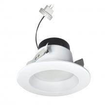 Nora NOXLV-4R1TWWW - 4" Onyx 12Vac Retrofit Reflector, 800lm / 11W, Selectable CCT, White finish