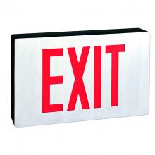 Nora NX-505-LED/R - Die-Cast LED Exit Signs with AC only, Red Letters, Black Housing, Single Face