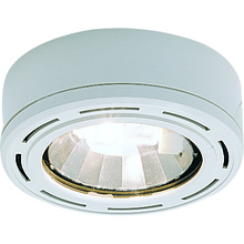 Nora NM-127W - Mini Puck Light, Low Voltage, Xenon, Grooved Trim with Housing, White
