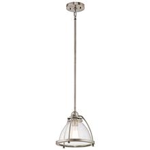 Kichler 43738CLP - Silberne 10" 1 Light Pendant with Clear Seeded Glass in Classic Pewter