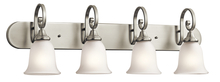 Kichler 45056NI - Monroe 36" 4 Light Vanity Light with Satin Etched Glass in Brushed Nickel