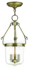 Livex Lighting 50482-01 - 3 Light Antique Brass Pendant