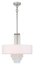 Livex Lighting 51033-91 - 4 Light Brushed Nickel Chandelier