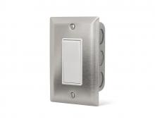 Infratech 14-4400 - Single Flush Mount w/ SS Wall Plate and Gang Box - On/Off Only