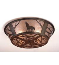 Meyda Green 10010 - 22" Wide Wolf on the Loose Flush Mount