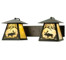 Meyda Green 100846 - 24" Wide Moose at Dawn 2 Light Wall Sconce