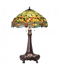 Meyda Green 101830 - 31" High Hanginghead Dragonfly Table Lamp
