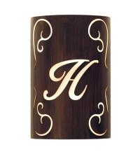 Meyda Green 121550 - 10" Wide Personalized H Monogram Wall Sconce
