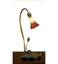 Meyda Green 13509 - 16" High Pink/White Pond Lily Accent Lamp
