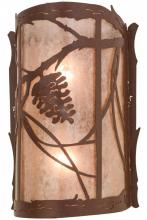 Meyda Green 136272 - 10"W Whispering Pines Wall Sconce