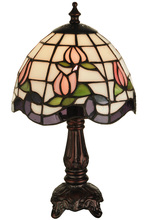 Meyda Green 136921 - 12" High Roseborder Mini Lamp
