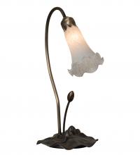 Meyda Green 13730 - 16" High White Tiffany Pond Lily Accent Lamp