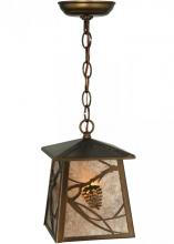 Meyda Green 142751 - 7"Sq Whispering Pines Lantern Pendant