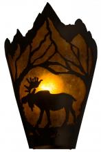 Meyda Green 161606 - 8.5" Wide Moose at Dawn Left Wall Sconce