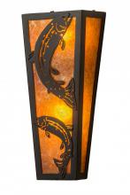 Meyda Green 173307 - 5"W Leaping Trout Wall Sconce