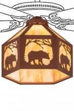 Meyda Green 188258 - 13"W Lone Bear Fan Light