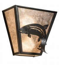 Meyda Green 237164 - 13" Wide Leaping Trout Wall Sconce