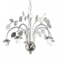 Meyda Green 69887 - SILVER LEAF 5 LIGHT CHANDELIER