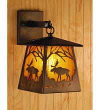 Meyda Green 81342 - 7" Wide Moose at Dawn Hanging Wall Sconce
