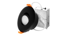 ASD Lighting ASD-JBR-GBA-3D6AC-BK-6PACK - ASD LED Round Recessed Mini Panel Gimbal Airtight 3" 6W 120V Dimmable CCT Selectable 2700/3000/3