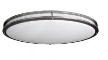 ASD Lighting ASD-LFMOV-MV-32D45CC-NK - ASD LED Double Ring Flushmount Oval 32inch 45W 120-277V Triac 3000/4000/5000K Nickel ETL