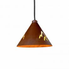 Avalanche Ranch Lighting A24102BC-02 - Canyon Pendant Small - Deception Pass - Rust Patina Finish - Black Cord