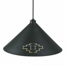 Avalanche Ranch Lighting A24384BC-97 - Canyon Pendant Large - Pueblo - Black Iron Finish - Black Cord