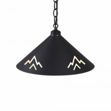 Avalanche Ranch Lighting A24402CH-97 - Canyon Pendant Shallow - Deception Pass - Black Iron Finish - Chain