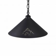 Avalanche Ranch Lighting A24441CH-97 - Canyon Pendant Shallow - Mountain - Black Iron Finish - Chain