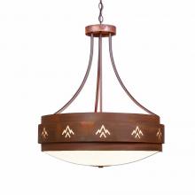 Avalanche Ranch Lighting A42802FC-02 - Northridge Chandelier Small - Deception Pass - Frosted Glass Bowl - Rust Patina Finish