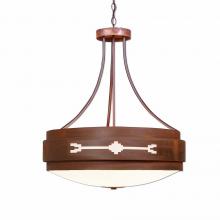 Avalanche Ranch Lighting A42885FC-02 - Northridge Chandelier Small - Del Rio - Frosted Glass Bowl - Rust Patina Finish