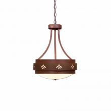 Avalanche Ranch Lighting A45002FC-02 - Northridge Foyer Chandelier Small - Deception Pass - Frosted Glass Bowl - Rust Patina Finish
