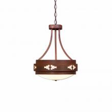 Avalanche Ranch Lighting A45084FC-02 - Northridge Foyer Chandelier Small - Pueblo - Frosted Glass Bowl - Rust Patina Finish