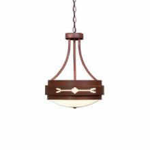 Avalanche Ranch Lighting A45085FC-02 - Northridge Foyer Chandelier Small - Del Rio - Frosted Glass Bowl - Rust Patina Finish