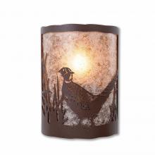 Avalanche Ranch Lighting M13351AL-27 - Cascade Sconce Large - Pheasant - Almond Mica Shade - Rustic Brown Finish