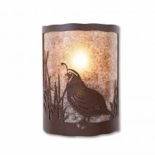Avalanche Ranch Lighting M13354AL-27 - Cascade Sconce Large - Quail - Almond Mica Shade - Rustic Brown Finish